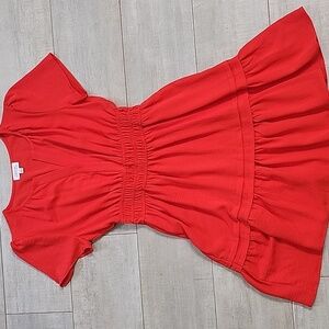 Red Short Sleeve Dress